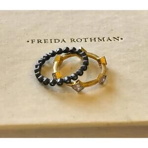 Frieda Rothman Stacking Rings Set of 2 Size 6 New FR SIGNATURE
